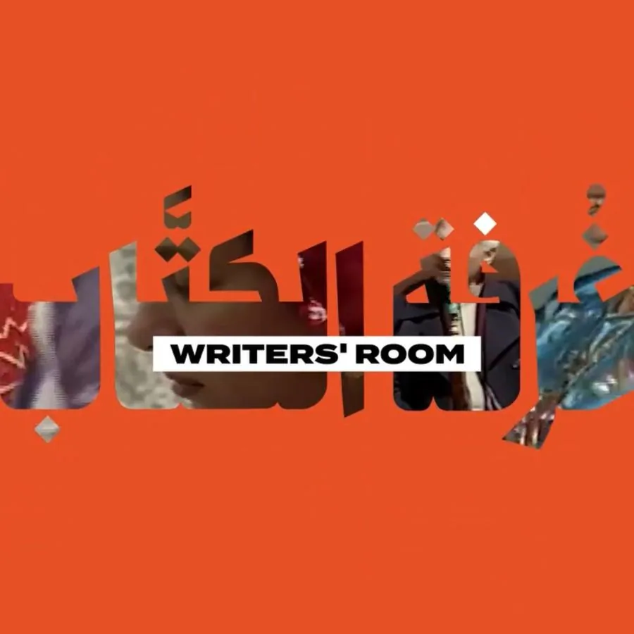 Teaser carousel, third frame showing the Writers Room title